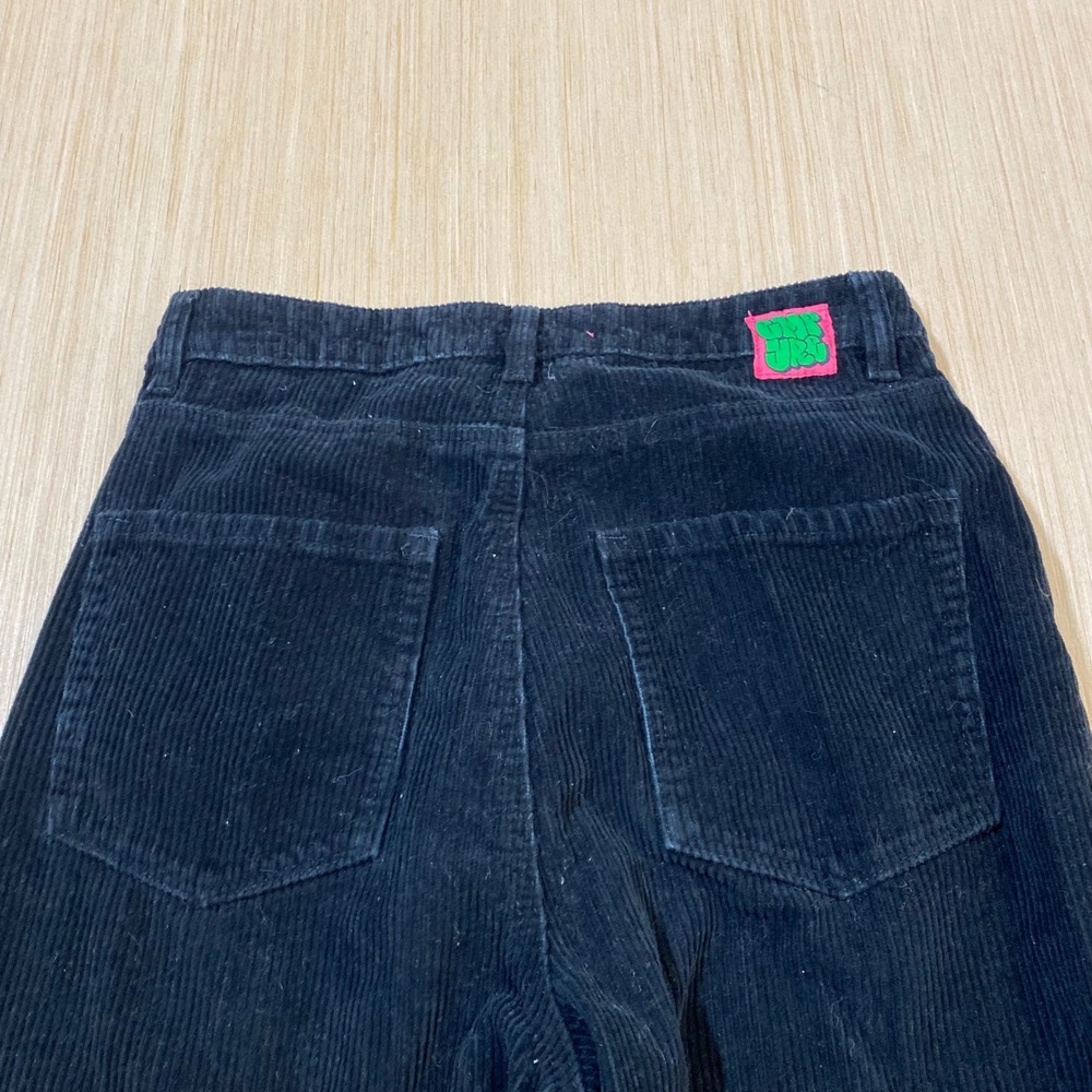 Empyre Black Corduroy Wide Leg Baggy Pants Women Size 4 Skate Streetwear Y2K - Picture 5 of 5